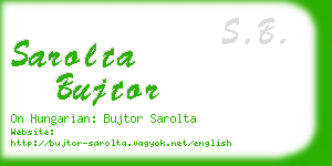 sarolta bujtor business card